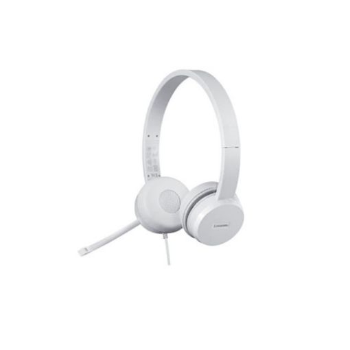 Изображение Наушники стерео USB Lenovo 110 с микрофоном черного цвета.