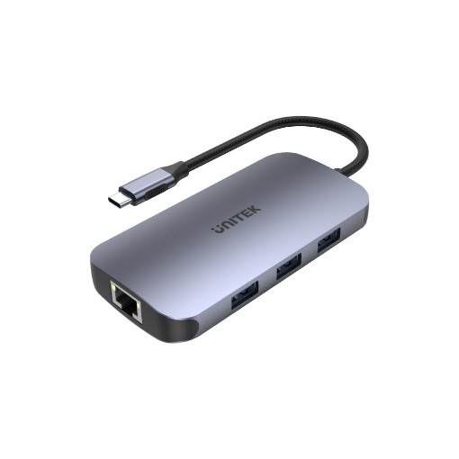 Picture of Unitek uHUB N9+ 9-in-1 USB-C Ethernet Hub with HDMI, 100W Power Delivery and Dual Card Reader