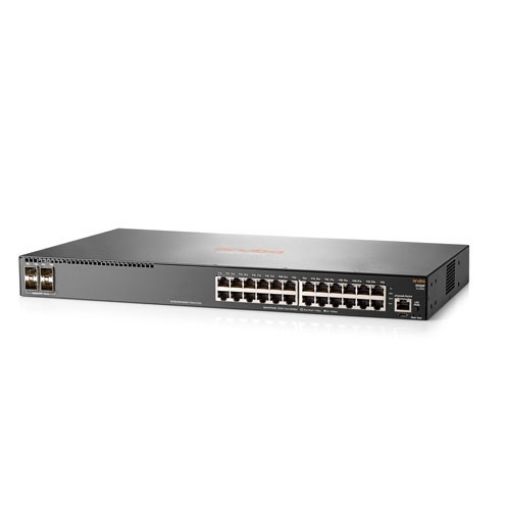 Изображение Коммутатор Aruba 2930F 24G 4SFP+ черного цвета.