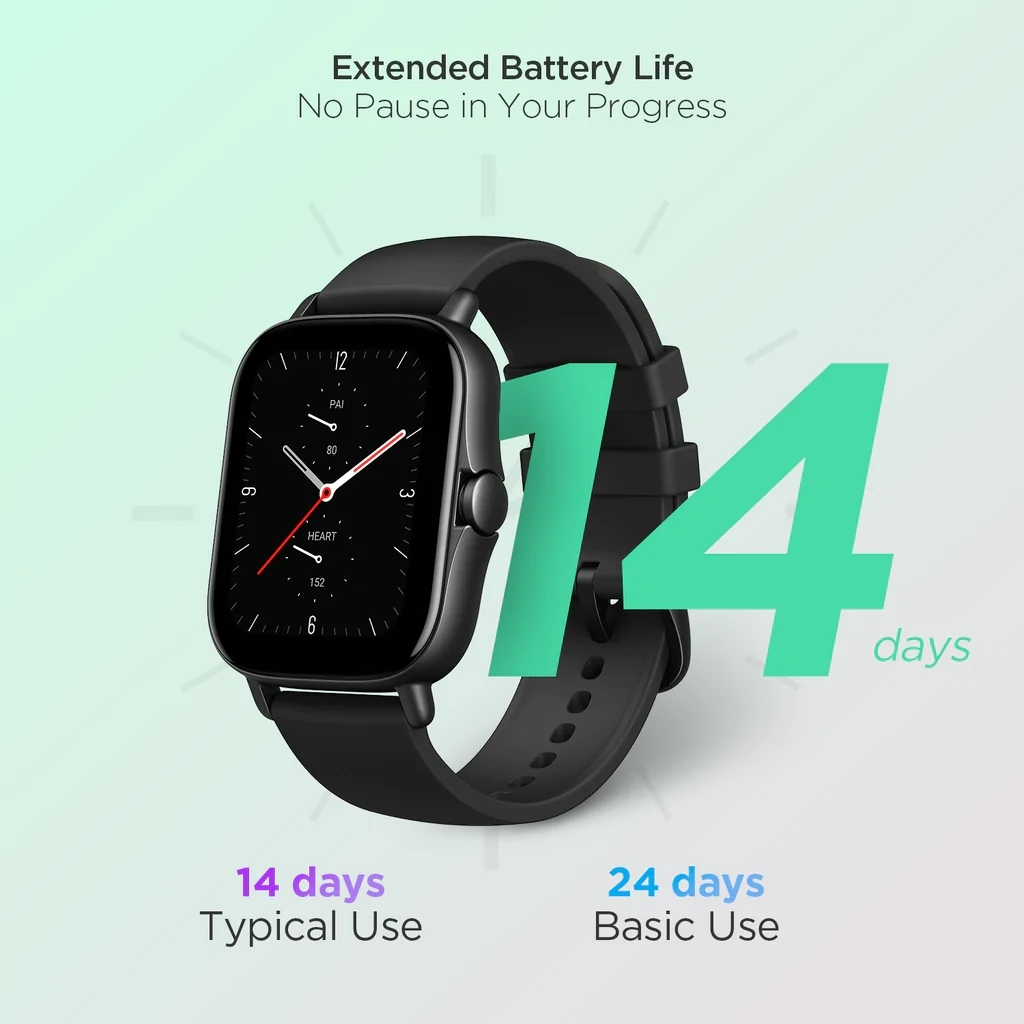 Спортивные часы AMAZFIT GTS 2e Smartwatch Obsidian Black в официальном ...