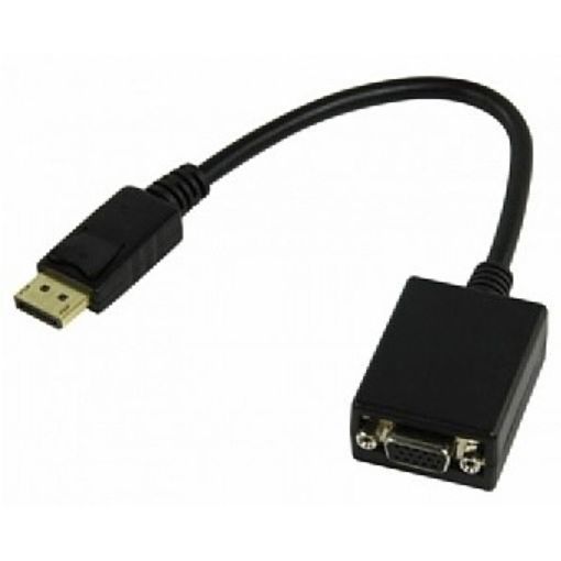 תמונה של מתאם מחיבור Display Port זכר לחיבור VGA נקבה באורך 0.2 מטרים