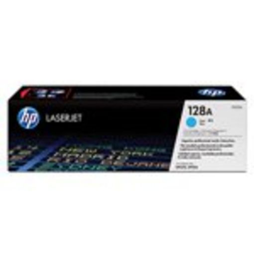 תמונה של טונר ציאן מקורי HP CE321A מספיק ל-1,300 דף (HP 128A) CE321a