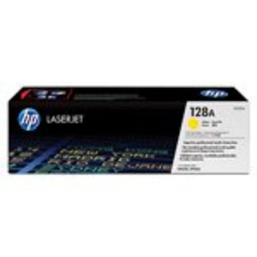 Picture of Original HP CE322A yellow toner is sufficient for 1,300 pages (HP 128A) CE322a.
