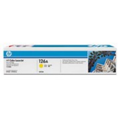 תמונה של טונר צהוב מקורי HP CE312A מספיק ל-1,000 דף (HP 126A) CE312a