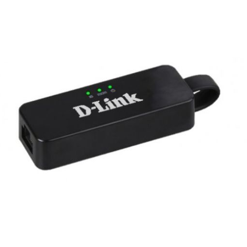 Picture of D-LINK DUB-2312/A2A USB Type-C to RJ45 adapter in black.