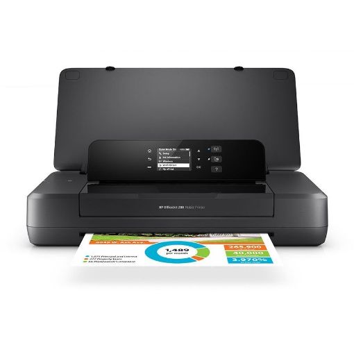 Picture of HP OfficeJet 202 printer black.