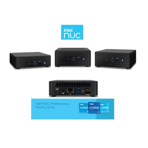 Изображение Мини-компьютер Intel NUC i5-1135G7 модель NUC11TNKI50Z00 черного цвета.