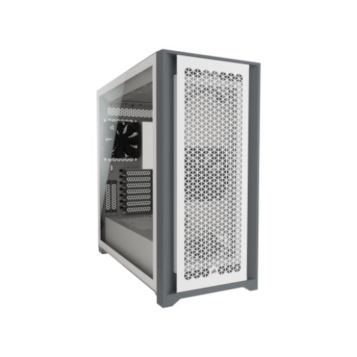 תמונה של מארז מחשב Corsair 5000D Airflow TG צבע לבן