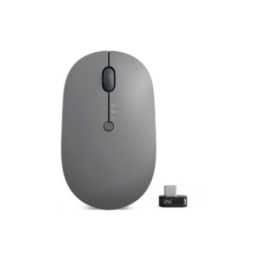 Picture of Lenovo Go USB-C Wireless Mouse in Storm Gray.
