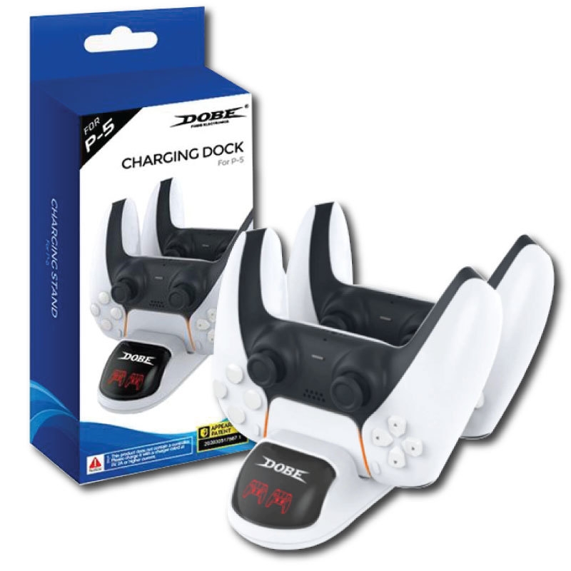 מטען זוגי לשלטי סוני 5 PS5 Charging dock Dobe - א&א מחשבים וסלולר