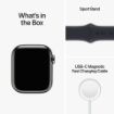 Изображение Умные часы Apple Watch Series 8 45 мм GPS+Cellular, цвет часов - Алюминиевый Полуночный, цвет ремешка - Спортивный Полуночный. Официальный импортер.