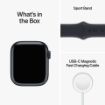 Изображение Умные часы iWatch Apple Series 8 GPS 41 мм, цвет часов Midnight Aluminium, цвет ремешка Midnight Sport Band, официальный импортер.