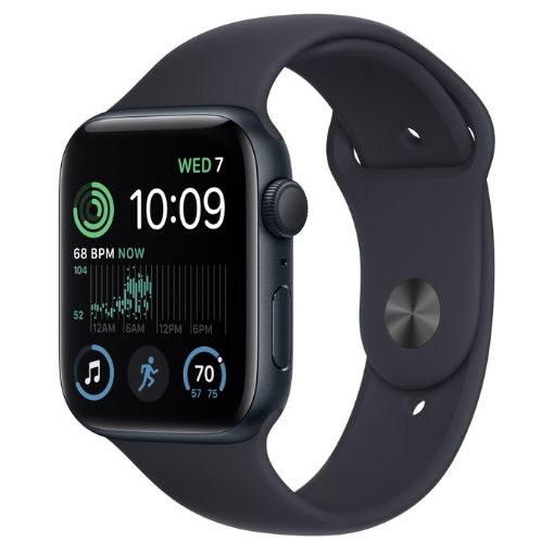 Изображение Умные часы iWatch Apple SE 2-го поколения GPS+Cell 40 мм в цвете Midnight Aluminium с ремешком Midnight Sport Band.