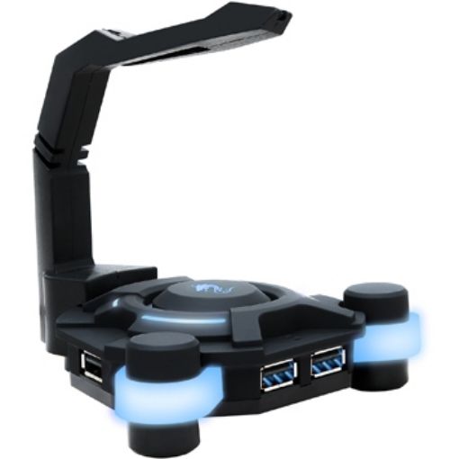 תמונה של DRAGON Mouse Stand USB Hub 4 USB Ports Blue