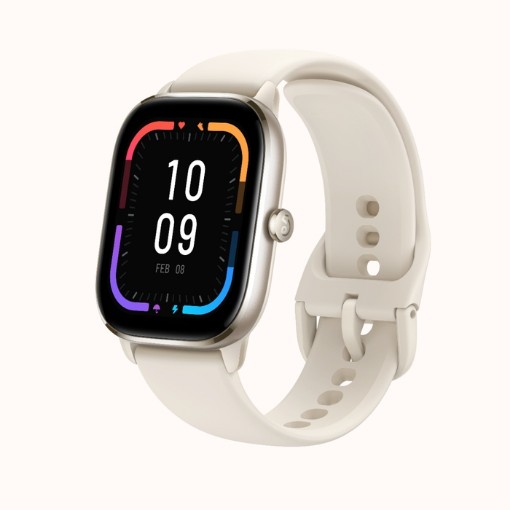 Изображение Спортивные часы AMAZFIT Smartwatch GTS 4 Mini цвета "Лунный белый".