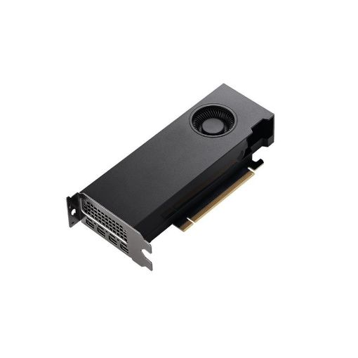 Picture of NVIDIA RTX A2000 graphics card black color.