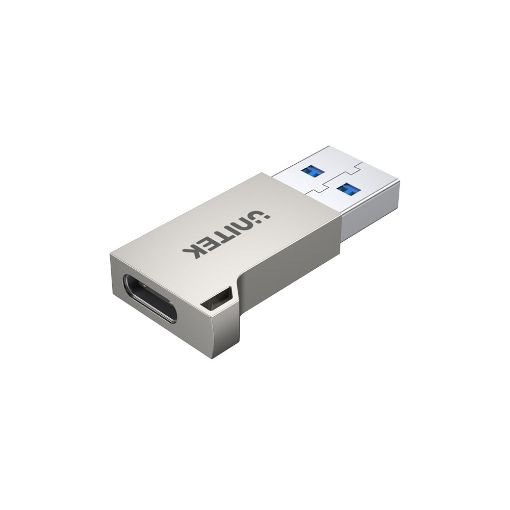 Picture of Unitek A1034NI USB 3.0 to USB-C adapter in black.
