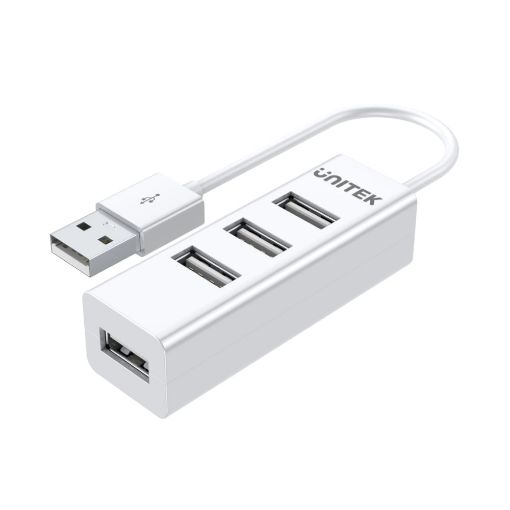 תמונה של Unitek 4 Ports USB 2.0 Hub in White Y-2146