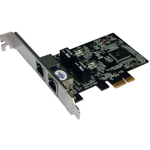 תמונה של כרטיס רשת STLab ST-N-381 PCI-E Dual Port Gigabit 10/100/1000Mbps Ethernet