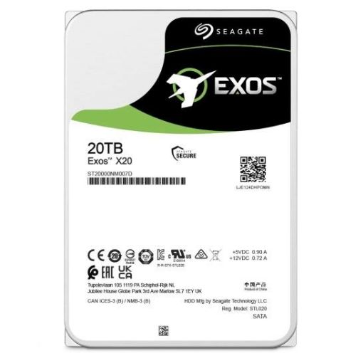 תמונה של כונן SSD Seagate Exos X20 ST20000NM002D בצבע שחור