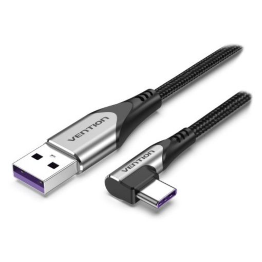 תמונה של כבל Vention USB-A ל-USB-C (90°) 5A/40W Super Charge באורך 1 מטר COGHF