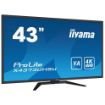 תמונה של מסך מחשב IIYAMA 42.5" ProLite Ultra HD 4K צבע שחור