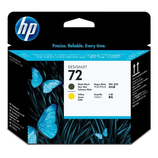 Изображение HP принтер головка 72 черный матовый + желтый C9384A.