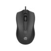 Picture of HP Wired Mouse 100 in black color.