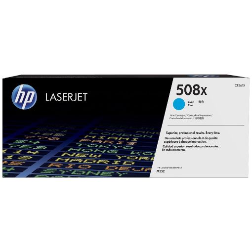 תמונה של טונר HP ציאן 508X לליזר CF361X M553