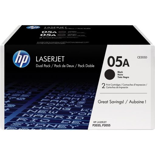 Picture of Original HP 05A Black Toner Cartridges (2-pack)