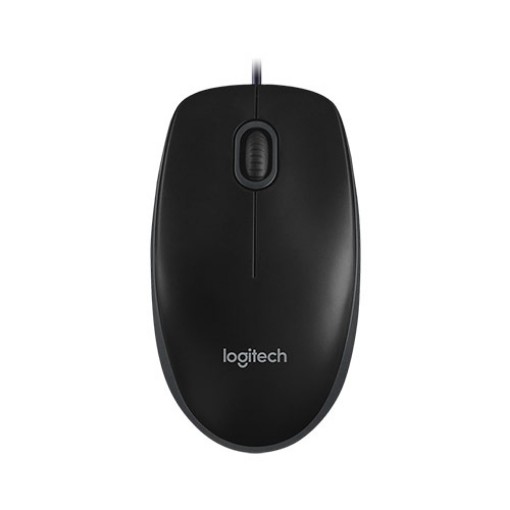 תמונה של עכבר חוטי LogiTech B100 צבע שחור