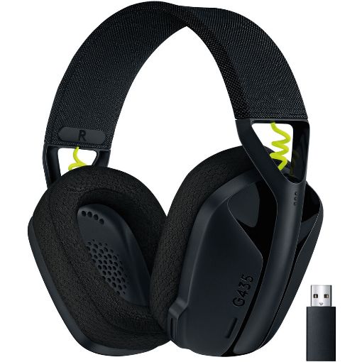 Изображение Беспроводные игровые наушники Logitech G G435 (черный/желтый).