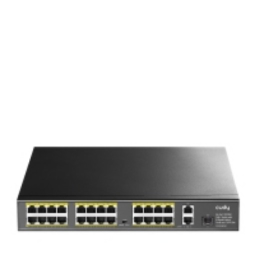 Изображение Неуправляемый коммутатор CUDY FS1026PS1 черного цвета.