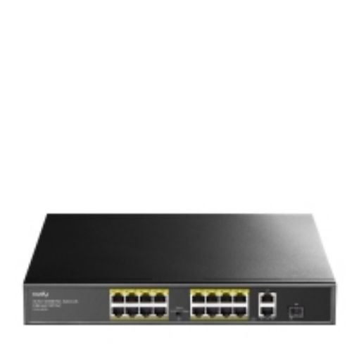 Изображение Неуправляемый коммутатор CUDY FS1018PS1-IL черного цвета.