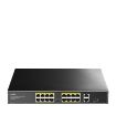 Изображение Неуправляемый коммутатор CUDY FS1018PS1-IL черного цвета.