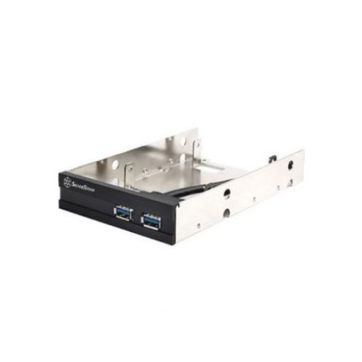 Изображение Адаптер SilverStone Bay 3.5" на 2.5" с USB3.0 SST-FP36B черного цвета.