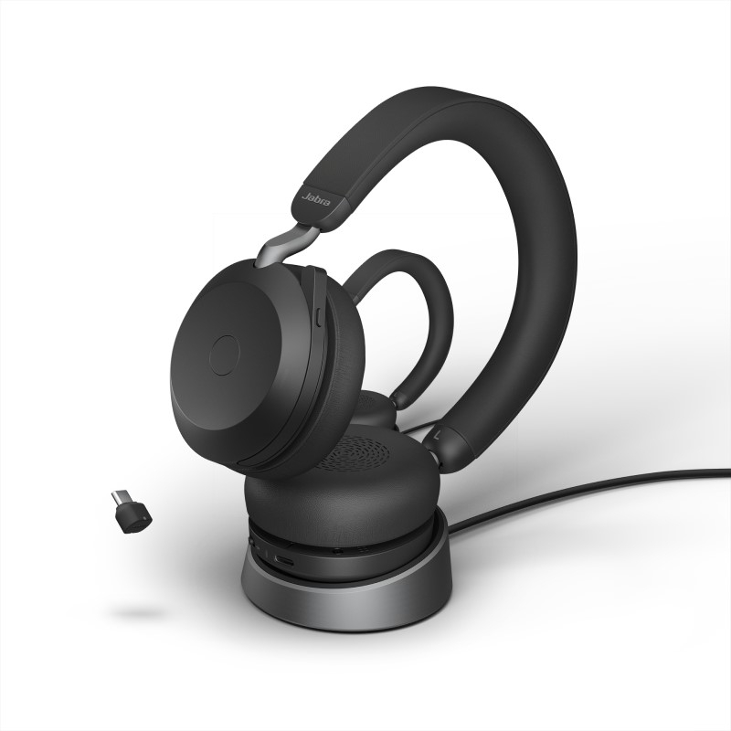 Jabra מערכת ראש אלחוטית עם סינון רעשים אקטיבי ו- 8 מיקרופונים MS USB-C ...