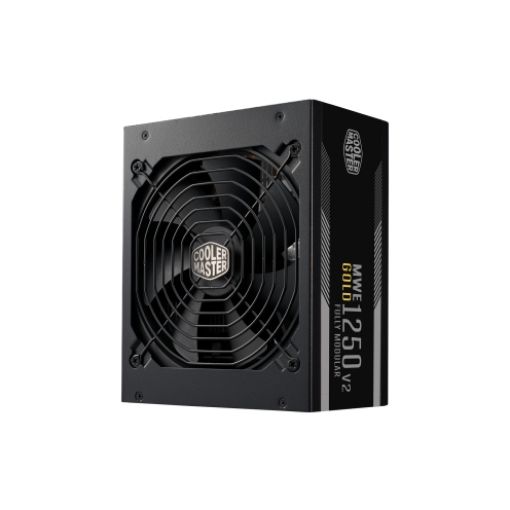 תמונה של ספק כוח Cooler Master 1250W MWE GOLD V2 בצבע שחור