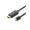 תמונה של כבל HDMI Vention Mini DP 1.2 ל-HDMI 1.4 באורך 2 מטר צבע שחור