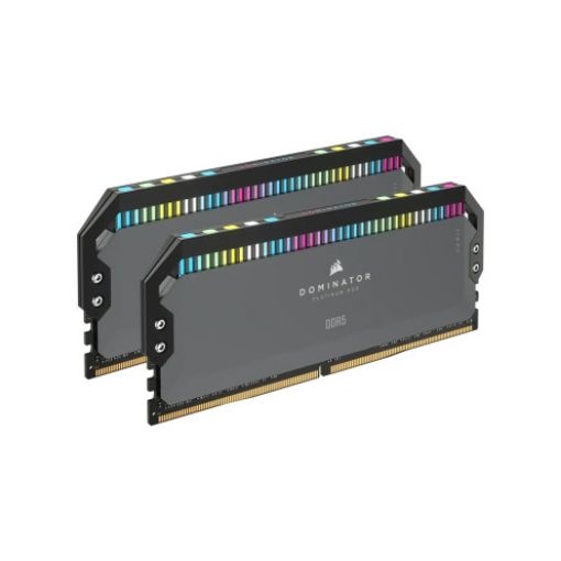 תמונה של זכרון Corsair DDR5 64G (32x2) 5200 C40 Dominator Platinum RGB צבע כסוף
