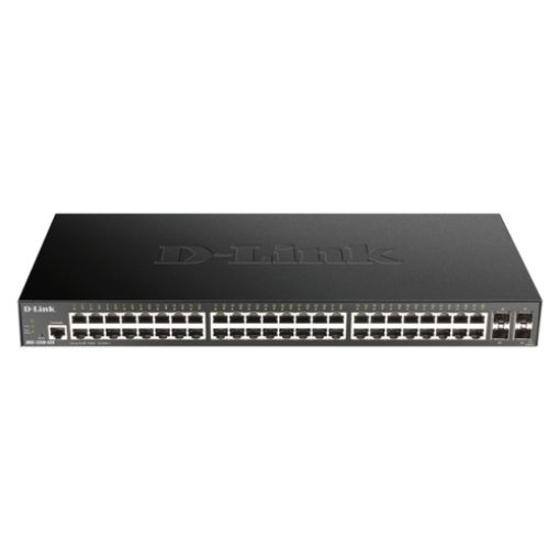 Изображение Управляемый коммутатор D-LINK DGS-1250-52X черного цвета.