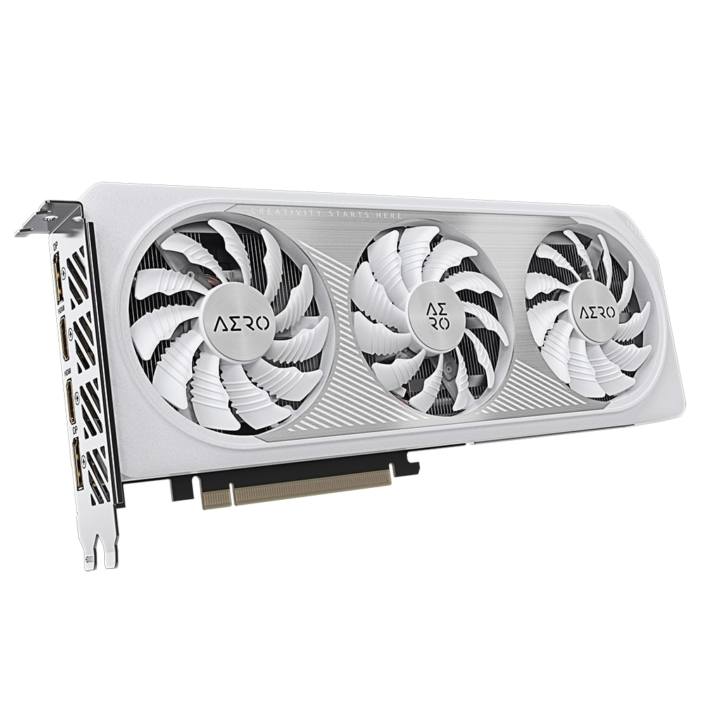 Gigabyte RTX 4060 graphics card (DLSS 3) GV-N4060AERO OC-8GD. - 1PC.co.il