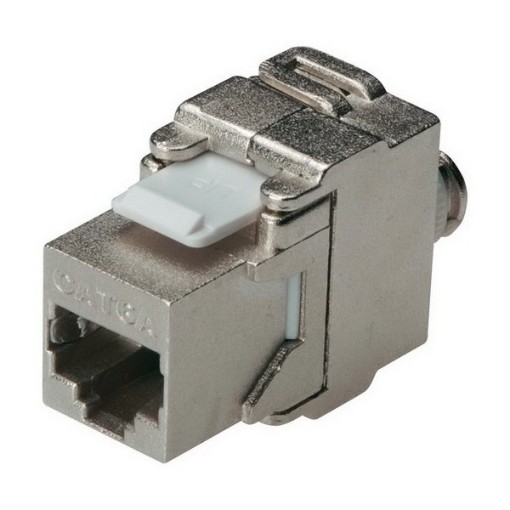 תמונה של שקע קיסטון RJ45 CAT6a מסוכך
