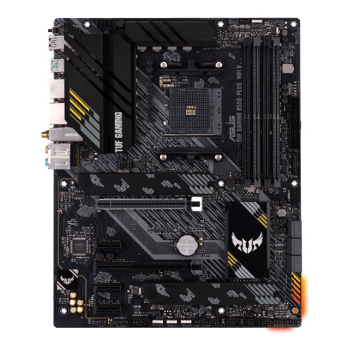 Изображение Материнская плата Asus TUF GAMING B550-PLUS WIFI II черного цвета.