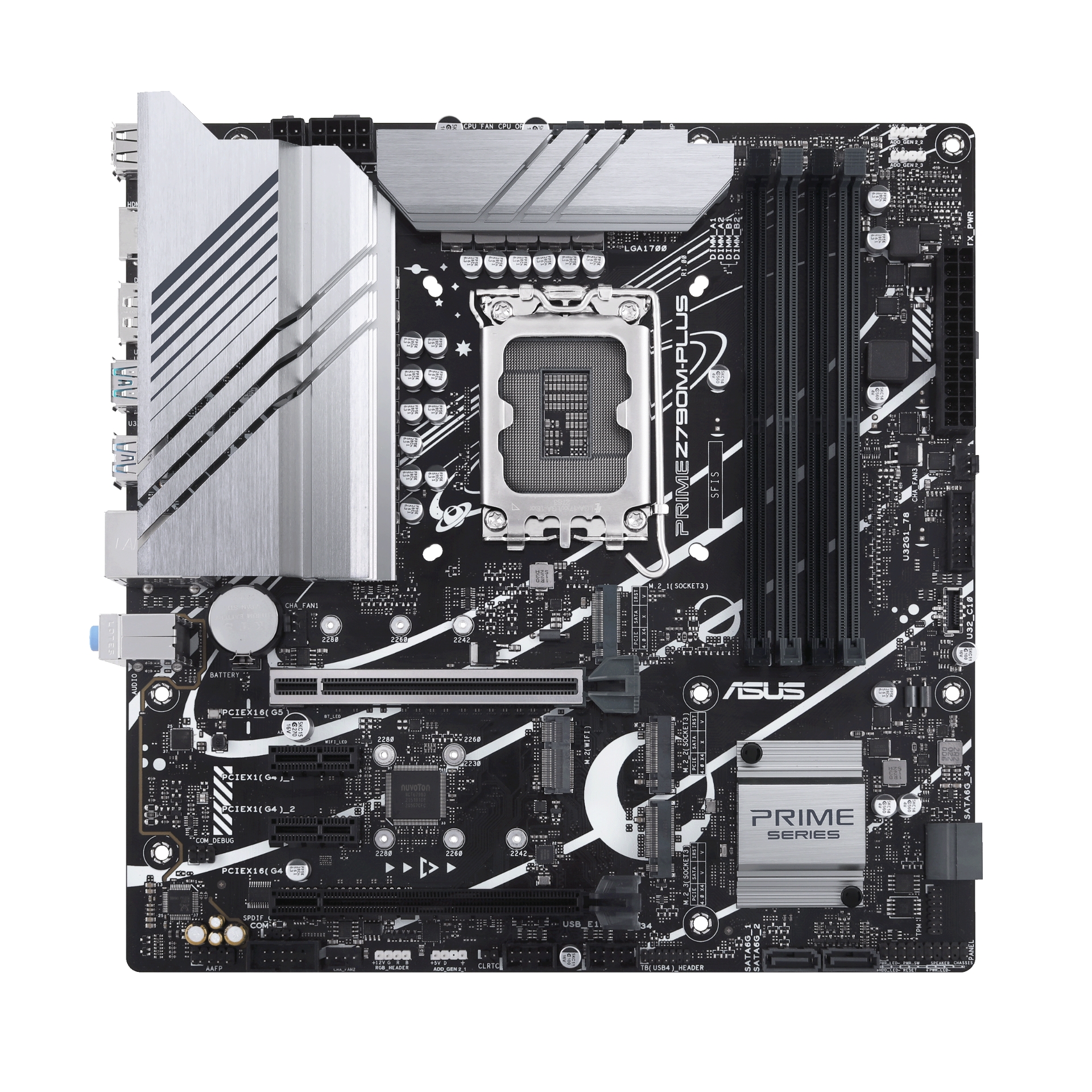 Asus PRIME Z790M-PLUS motherboard, black