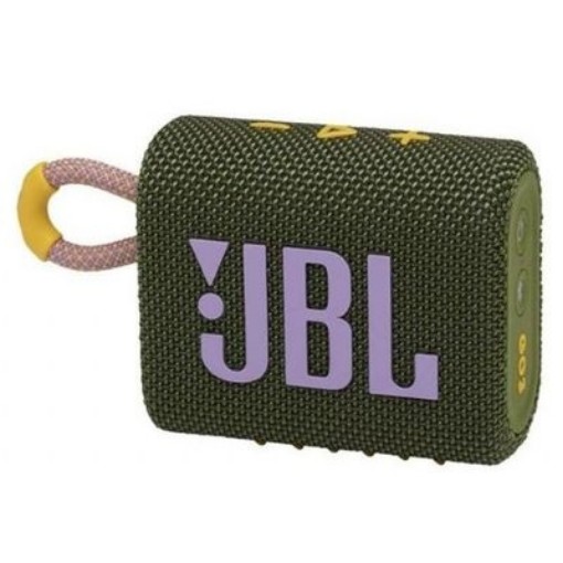 Изображение JBL портативная колонка Go 3 в зеленом цвете.
