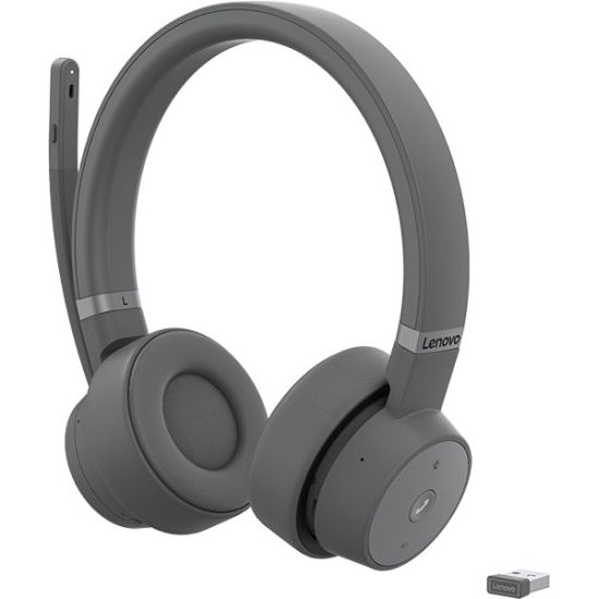 Lenovo Go Wireless ANC Headphones with Charging Stand - Storm Grey ...