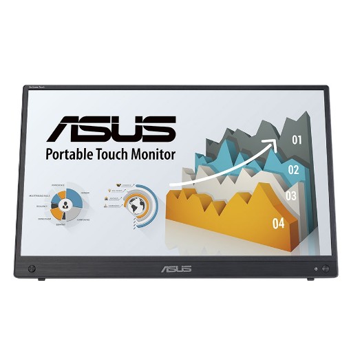 Изображение Портативный монитор ASUS ZenScreen MB16AHT с сенсорным экраном размером 15,6 дюйма и разрешением IPS 1920x1080.