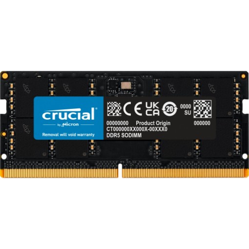 תמונה של זיכרון למחשב Crucial SODIMM 48GB DDR5 5600Mhz CL46 (16Gbit) CT48G56C46S5