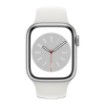 Picture of (Certified Refurbished) Apple Watch MP4J3HB/A Series 8 GPS+LTE 45mm Aluminium Silver Case White Sport Band